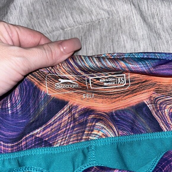 Slazenger Flounce 15'' Athletic Digi Multi Color Marble Golf Skort Size XS - Picture 7 of 10